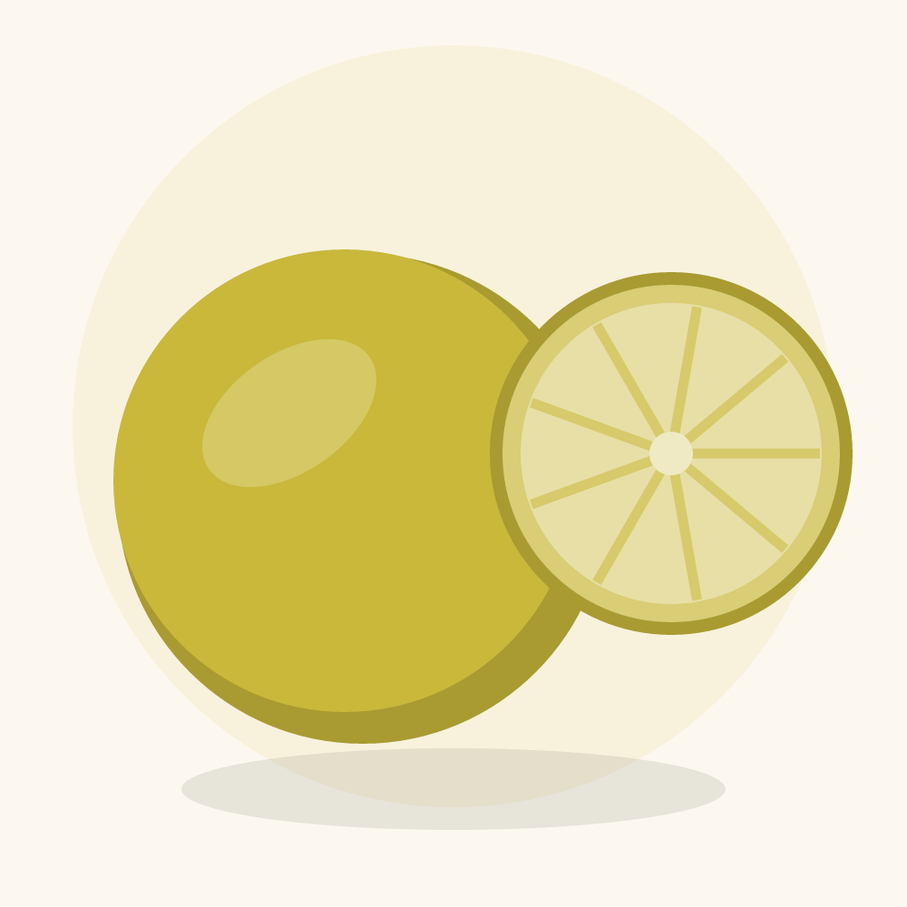 Bergamot orange illustration